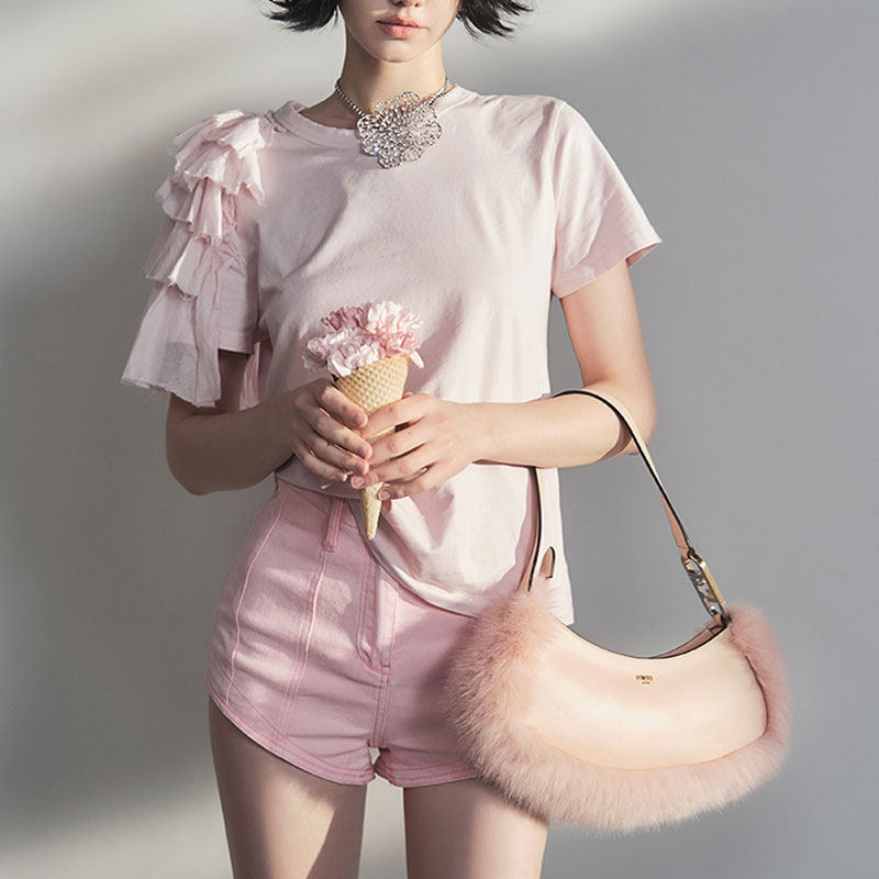 短袖气质名媛薄款拼接女