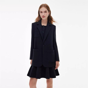XIUXIU家西装套装女神职业装秋冬季商场同款羊毛西服重要场合毛呢两件套裙