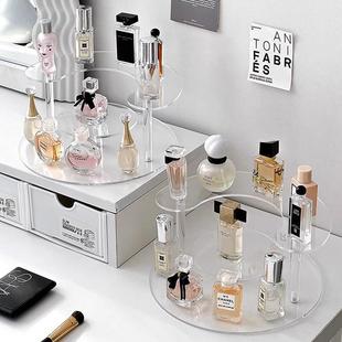 阶梯式香水置物架化装品收纳盒桌面口红彩妆小样展示架亚克力摆台