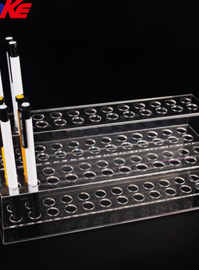 48孔亚克力笔架展示架圆珠笔眼线笔眉笔架有机玻璃文具陈列架道具