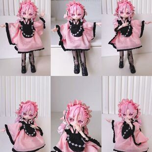 bjd12分ob11娃衣粉色歌姬服8分洛丽塔萝莉时尚可爱米甜体气象体