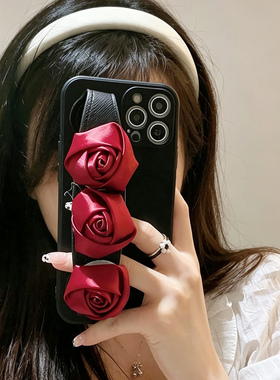 vivo适用y600手机壳S30玫瑰花朵X300手腕带Y500Y200黑色Y50红色Y37Y36高级y33s女款S19S20X60X80S18S15套Y76s