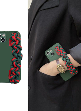 K80适用小米17手机壳Turbo4麻花腕带K50K60K70至尊版Ultra红米Note15 14 12 13 15c纺织绳12 9酒红10A蓝色K40