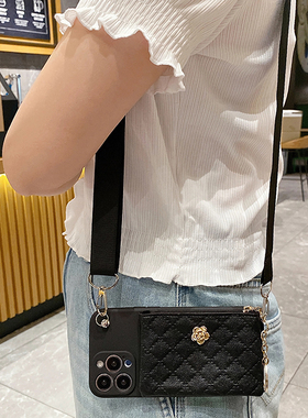 Redmi适用小米15手机壳turbo4横跨零钱包Civi3卡包K50K60K70K80至尊版Ultra红米Note14 12 13R黑色14C挂绳10A