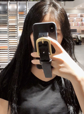 OPPO适用A6手机壳FindX9X7X6X5X3X8s戚薇同款A5A3A2A1皮质手腕带Reno15 14 13K12K11K10K9黑色A58A57套A96A97