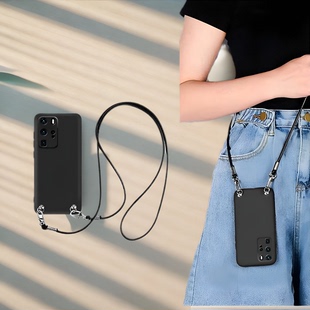 vivo适用y300Pro手机壳S20细皮绳背带挂绳X200斜挎y100皮质Y37Y36Y35Y77Y78Y53s黑S17 Y31s女Y55s全包x90 S16