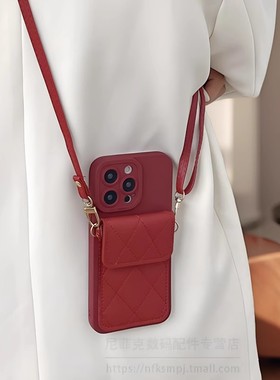 A05S三星S23手机壳S24零钱卡包A34斜挎背包M54 A13背带挂绳S22FE A72卡套A71 M33 F14 A53黑Note10女A51软A52