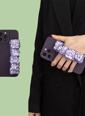 iQOO适用neo10手机壳Z10 Z9turbo格纹弹力手腕带Neo9sPro女款13防摔12全包Z8Z7Z6套Neo8 7 6 5se紫色Neo9软Z5