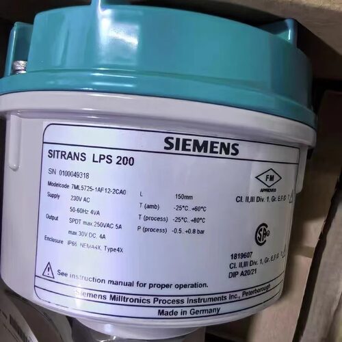 SIEMENS西门子SITRANS LPS 200料位开关 7ML5725-1AF12-2CA0