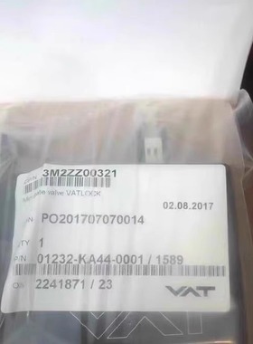 01232-KA44-0001/1589 VAT真空阀门流量计