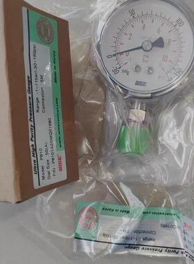 WISE压力表 P8101F3SMQ01680  1/4 EP压力范围-30～160psi