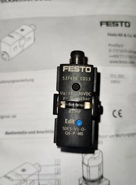 FESTO费斯托 SDE5-V1-O-Q6-P-M8  527458压力开关