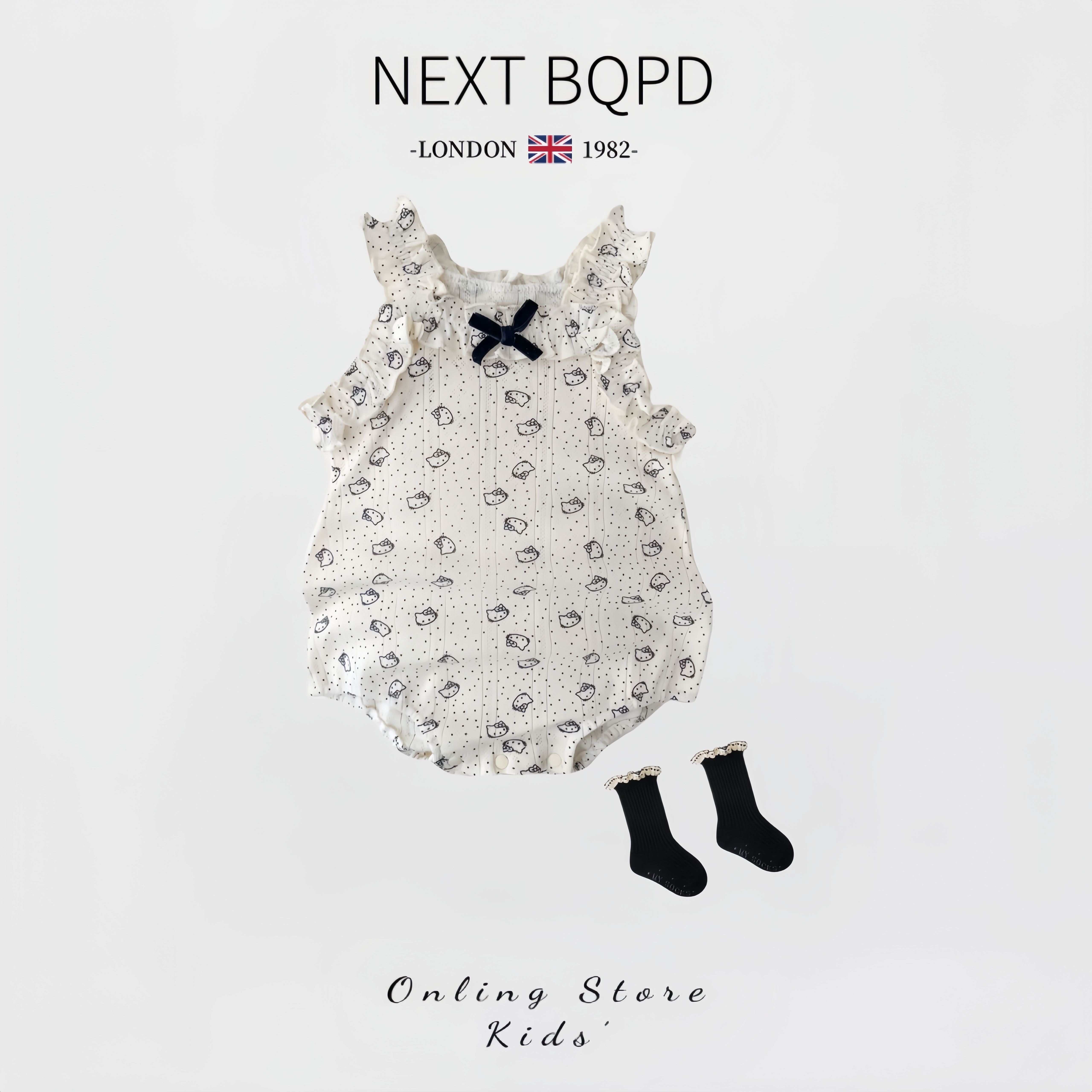 英国NEXT婴儿纯棉衣服夏季女宝宝甜美可爱吊带包屁衣洋气外出哈衣