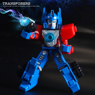 2025新款积木益智拼装玩具变形人仔机器人机甲擎天金刚柱小人男生