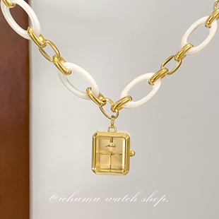 初目iChumu手表女款链条手表手链式女士小方表精致小巧2026正流行