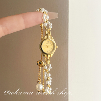 初目iChumu手表女珍珠手链小表盘轻奢小众高颜值女表女式2026新款