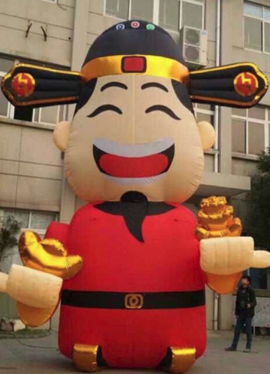 充气财神气模 充气卡通公仔定制气模 气模财神爷 拱门帐篷充气模
