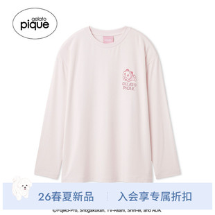 女睡衣哆啦A梦印花长袖 T恤居家PWCT261208 pique26春夏新品 gelato