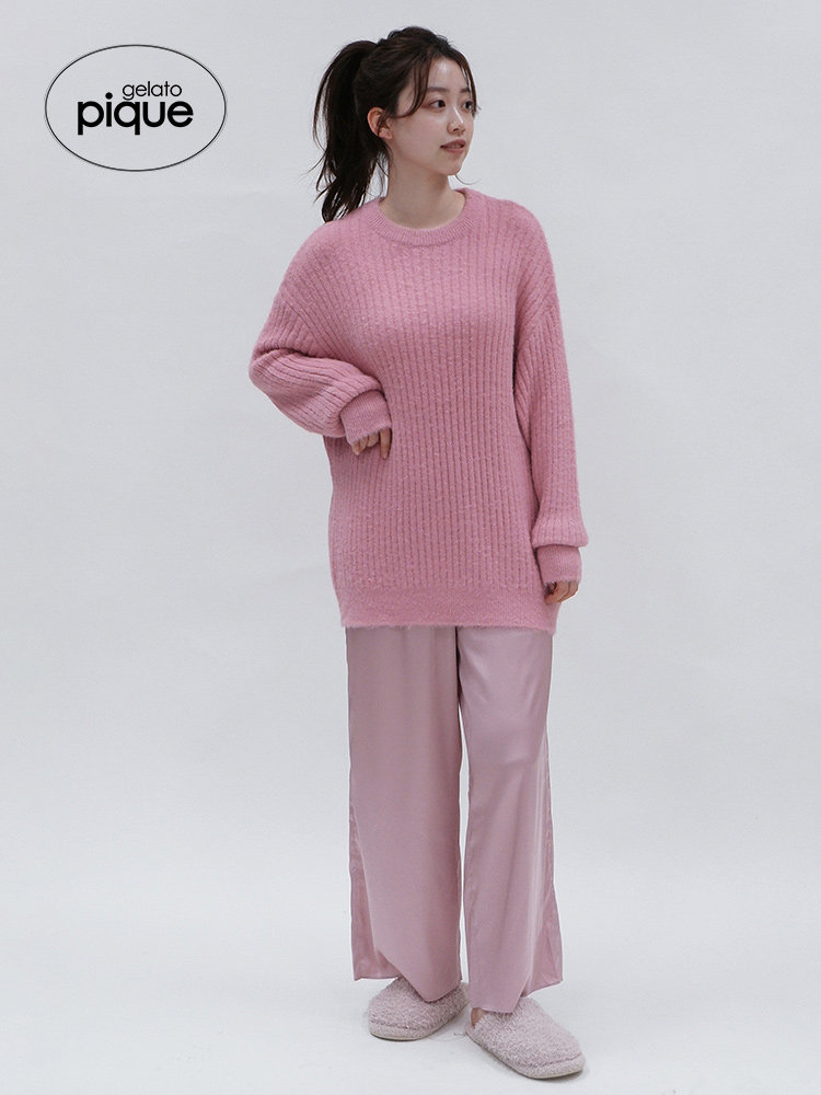 젤라토 피케 가을 겨울 여성상의와 잠옷 단색 골지 부드러운 하프 벨벳 동물 년 PWNT224049