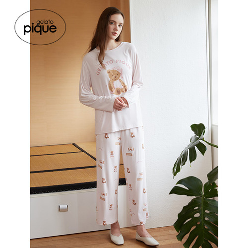 gelatopique晚安小熊系带长裤
