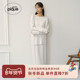 女睡衣雪感纯色圆领长袖 gelato pique25秋冬新品 家居服PWCT254324