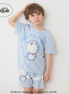 gelato pique25秋冬新品儿童哆啦A梦提花短袖睡衣套装PKNT254401
