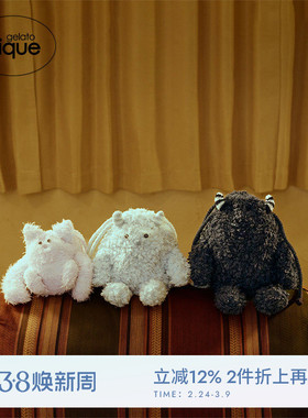 gelato pique秋冬女收纳包毛绒小怪兽玩偶束口袋PWGB244627