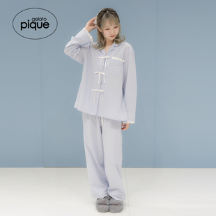 4色多样条纹碎花长裤 女睡裤 PWFP254344 pique25秋冬新品 gelato