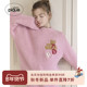 女睡衣半边绒刺绣小熊套头衫 gelato pique25秋冬新品 PWNT255129