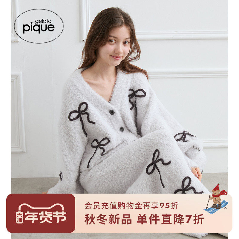 gelato pique25秋冬新品女睡裤万圣节蝴蝶结系带长裤PWNP254029,女士内衣/男士内衣/家居服,睡裤/家居裤,淘宝优惠券,粉丝福利购,淘宝优惠卷