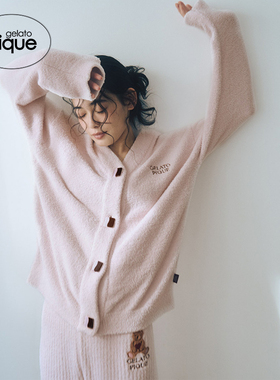 gelato pique春夏女情人节巧克力半边绒开衫PWNT251047