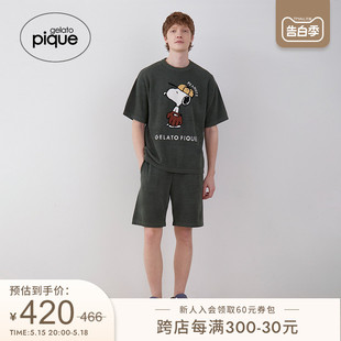 PMNP242954 男女同款 史努比棒球短裤 睡裤 gelato pique24春夏新品