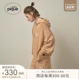 女睡裤 纯色小熊刺绣系带短裤 pique24春夏新品 gelato PWCP242343