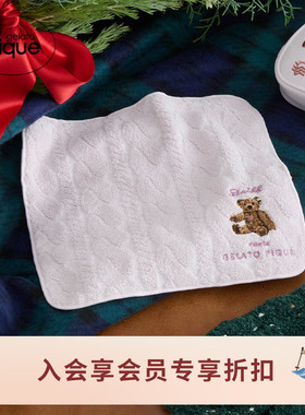 gelato pique25秋冬新品女手帕Steiff熊毛圈方巾擦手巾PWGG255547