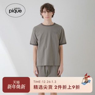 睡衣纯色锁边短袖 男女同款 T恤PHCT251963 pique25春夏新品 gelato