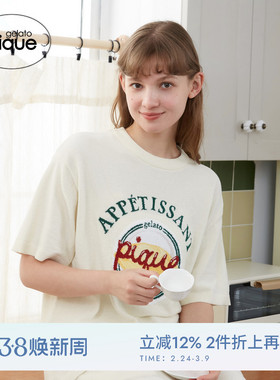 gelato pique春夏男女同款睡衣蛋包饭针织套头衫PHNT242913