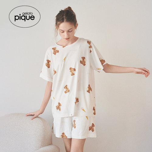 gelato pique春女睡衣冰淇淋小熊短袖T恤家居服PWCT221206 - 封面