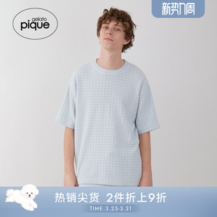 PHNT241951 睡衣彩色格纹套头衫 gelato pique春夏男女同款