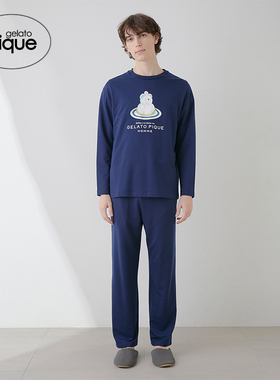 gelato pique25春夏新品男女同款宽松字母直筒长裤居家PHCP251983