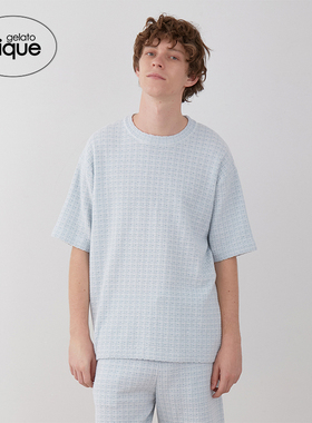 gelato pique春夏男女同款睡衣彩色格纹套头衫PHNT241951