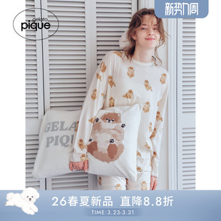 T恤PWCT261258 女睡衣翻肚皮小狗满印长袖 gelato pique26春夏新品