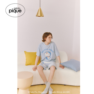 睡衣套装 男哆啦A梦提花短袖 PMNT254007 pique25秋冬新品 gelato