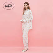 PWCP245247 饼干华夫格纹系带长裤 gelato pique秋冬女睡裤