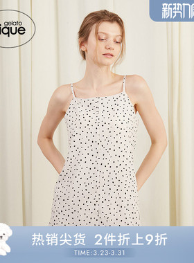 gelato pique春夏女睡衣波点吊带衫打底内搭家居服PWFT231363