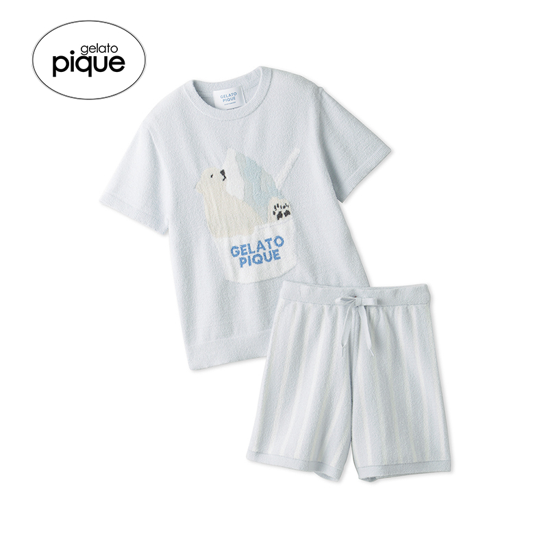 gelatopique白熊北极熊睡衣套装