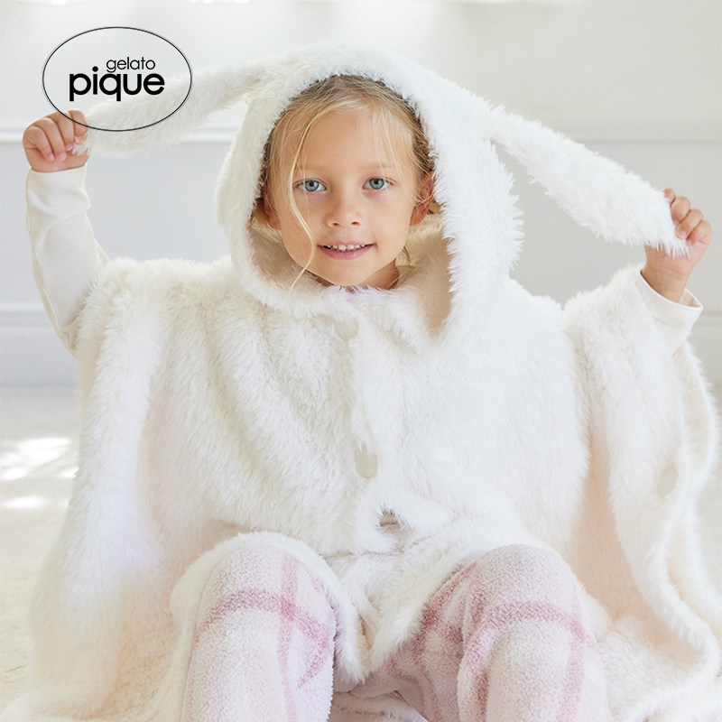 gelatopique兔耳连帽披风盖毯