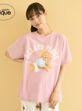 gelato pique25秋冬新品女运动小熊印花短袖T恤睡衣PWCT254233
