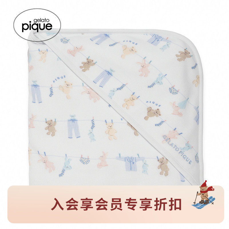 gelato pique26春夏新品婴儿毯子洗涤动物满印抱被睡眠PBGG261726,床上用品,休闲毯/毛毯/绒毯,淘宝优惠券,粉丝福利购,淘宝优惠卷
