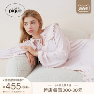 gelato 女睡裙睡眠小狗娃娃领连衣裙PWCO241303 pique24春夏新品