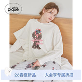 T恤居家PWCT261231 女睡衣头巾狗柔软长袖 gelato pique26春夏新品